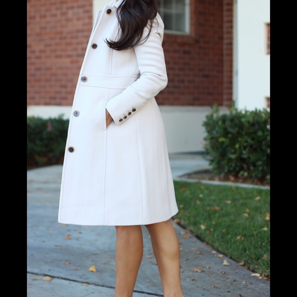 JCrew cream size 4 peacoat